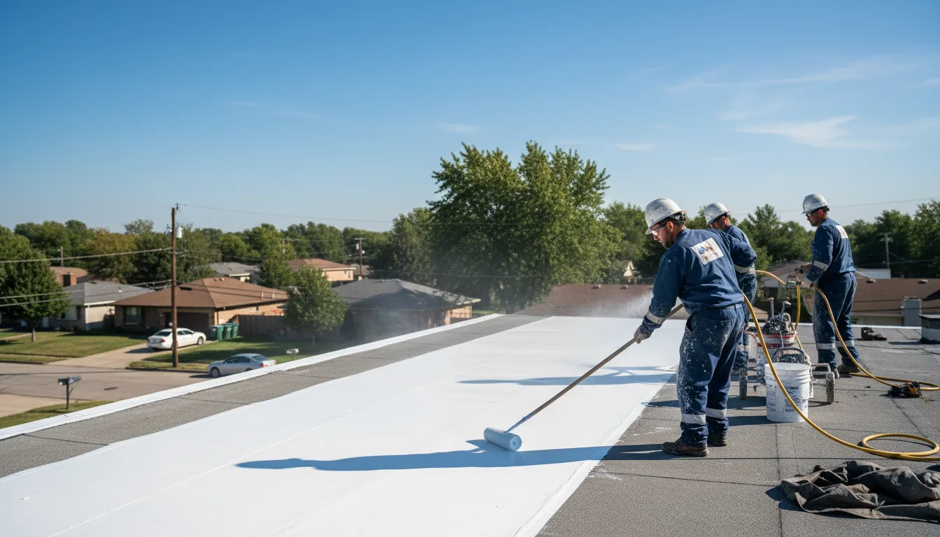 Commercial roof coating in Lindenwood, IL near me